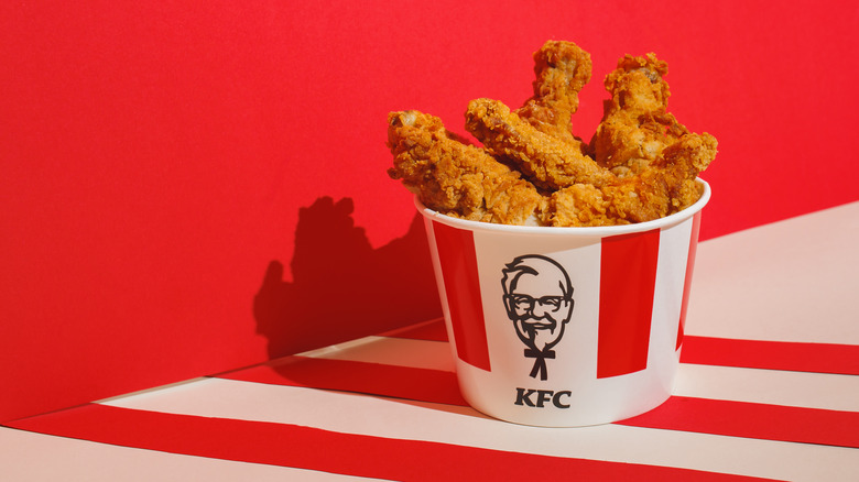 Bucket of KFC fried chicken