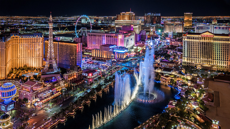 Aerial view of Las Vegas