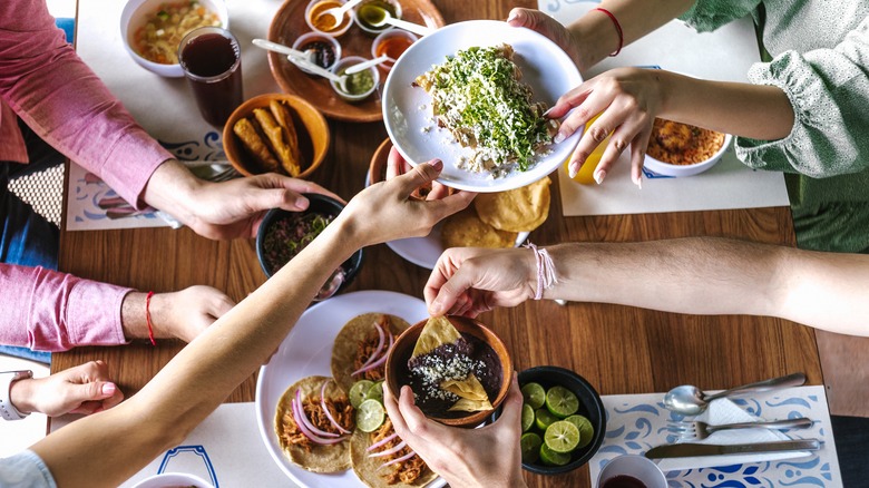 Sharing Mexican food