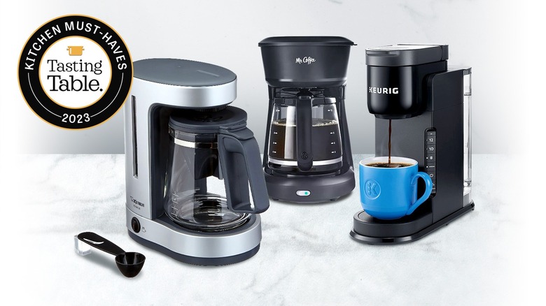 Assorted coffee makers