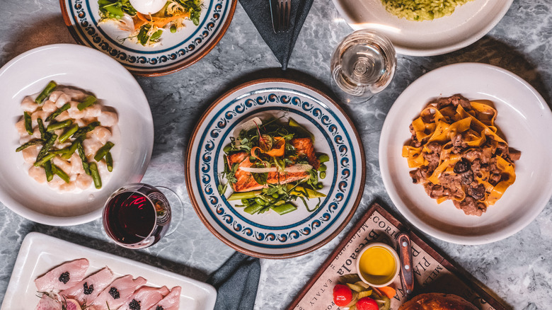 Table at Toscana, inside Eataly