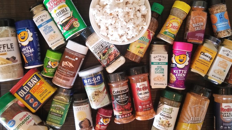 various popcorn seasonings