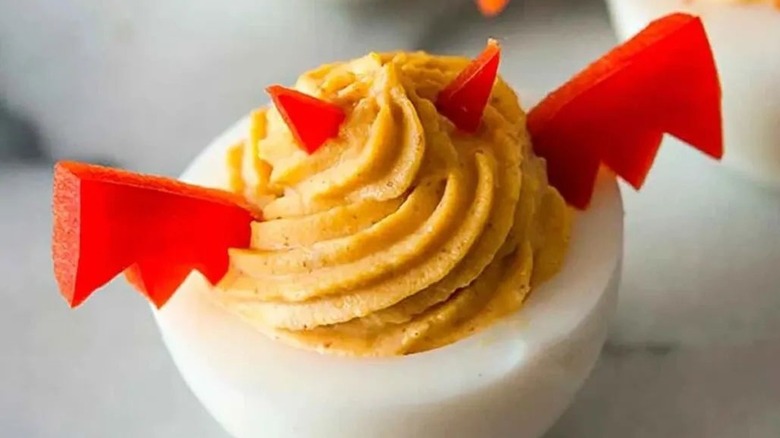 Halloween deviled eggs