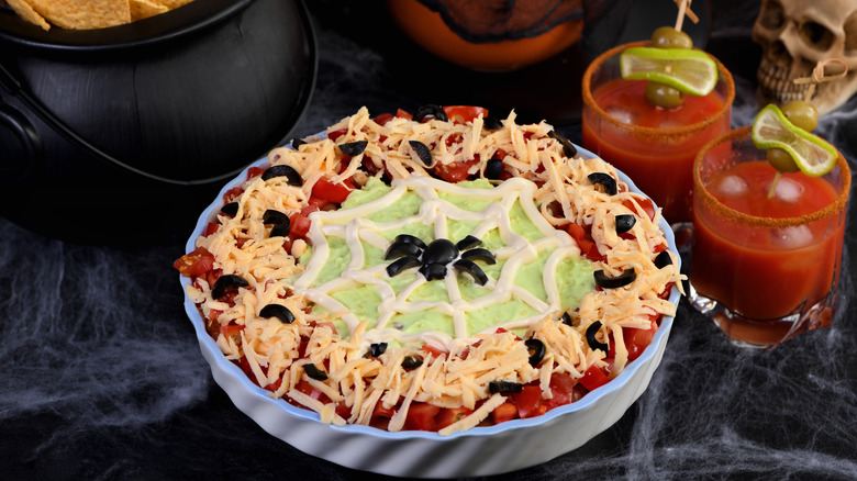 Halloween-inspired guacamole