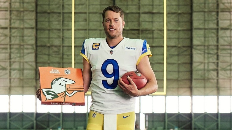 Matthew Stafford with Little Caesars