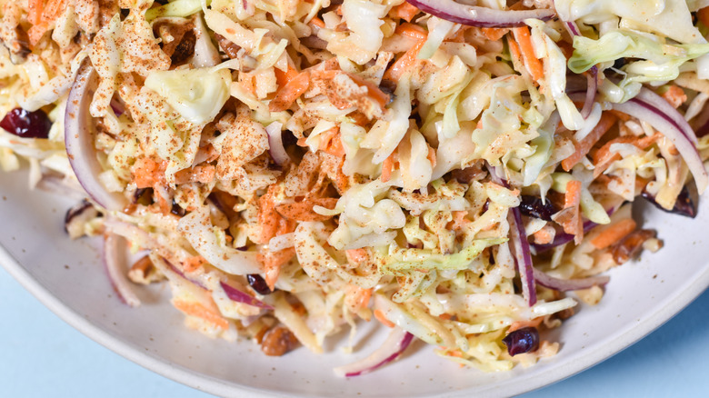 thanksgiving slaw cranberry pecan