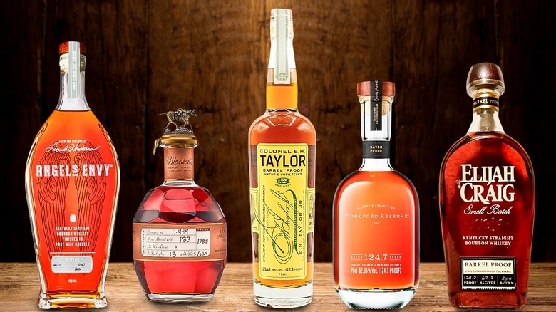 Variety of high-proof bourbons