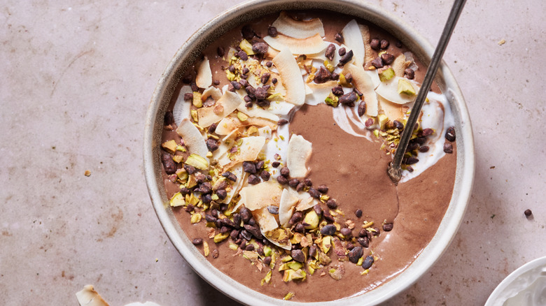 smoothie bowl on a table