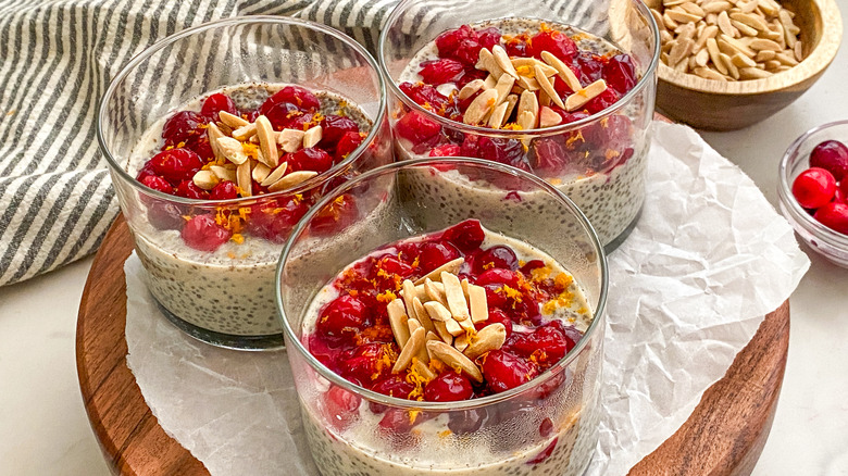 Cranberry Almond Chia Pudding