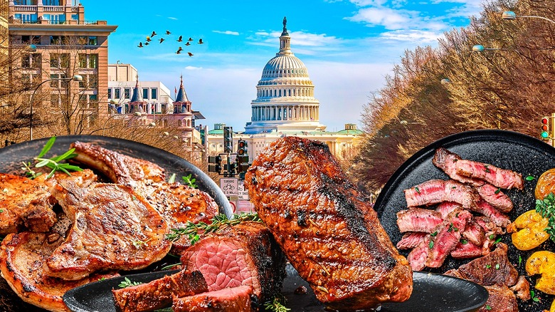 Steaks in front of Washington D.C. Capitol