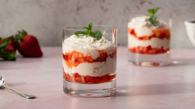 strawberry elderflower fruit fool