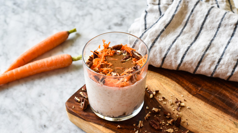 carrot cake overnight oats serving