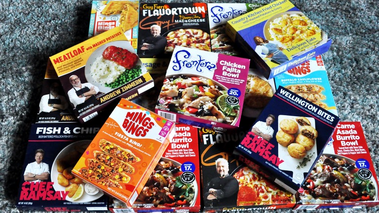 variety of frozen foods