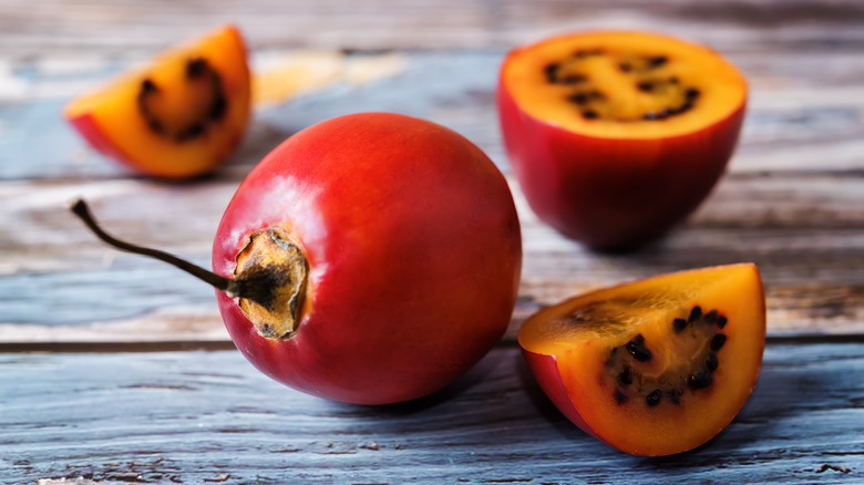 Tamarillo on table