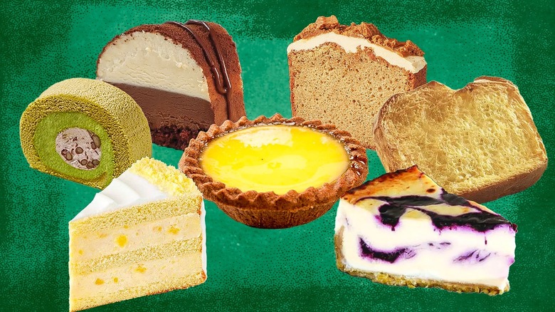 Various international Starbucks bakery products