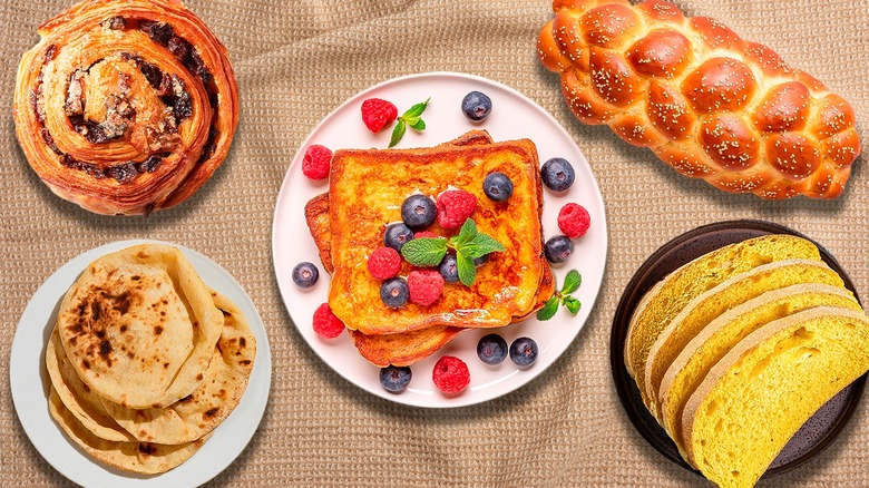 various breads for French toast