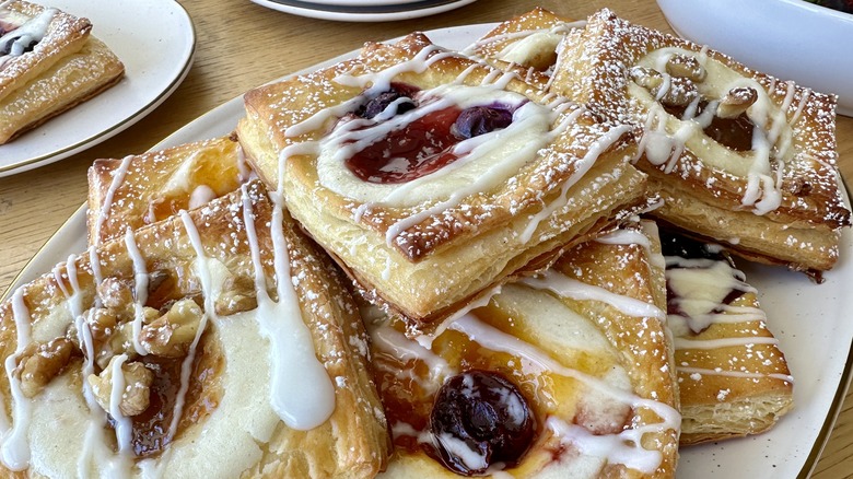 cream and fruit danishes