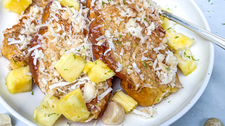 coconut macadamia nut french toast