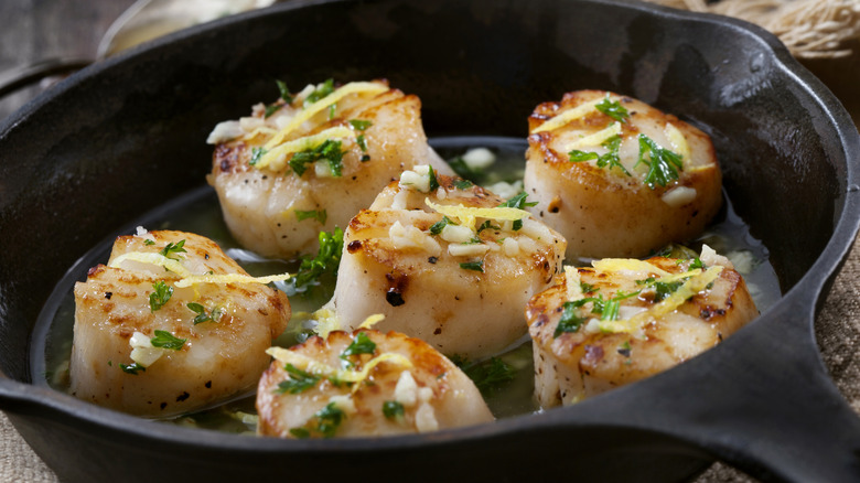 scallops in cast iron