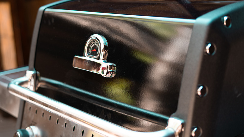 Closeup of a clean grill exterior