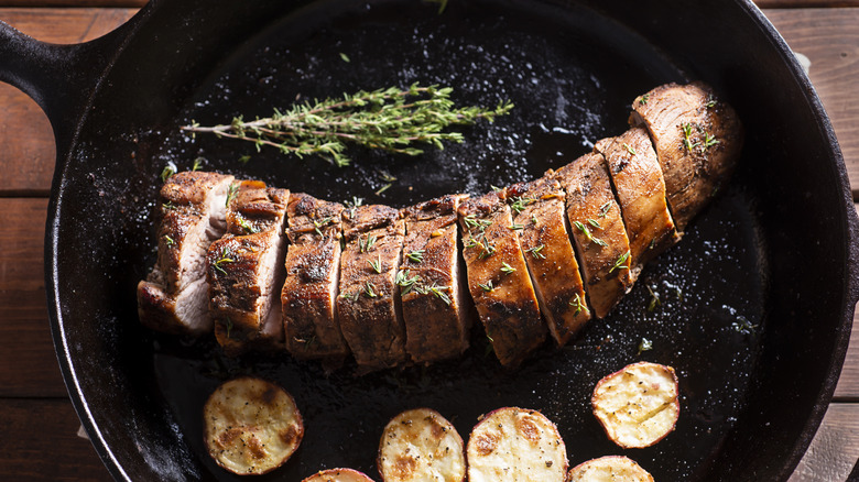 Pork tenderloin cast iron skillet