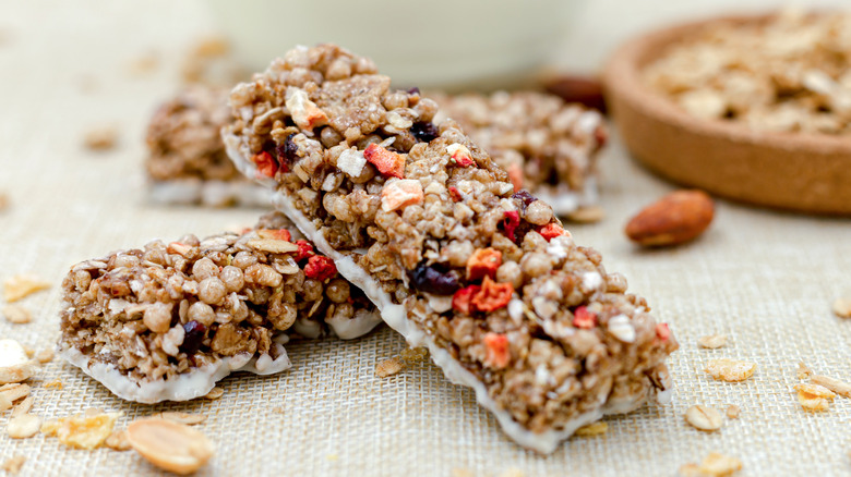 stack of granola bars