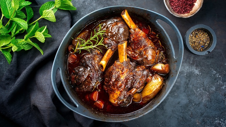 braised lamb shanks