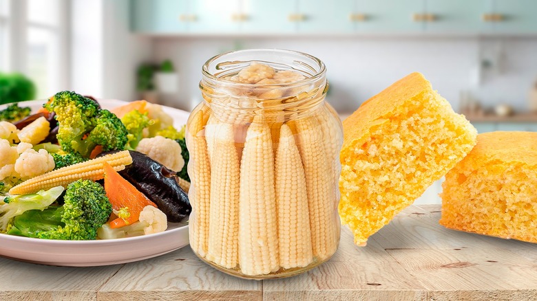 baby corn in a jar